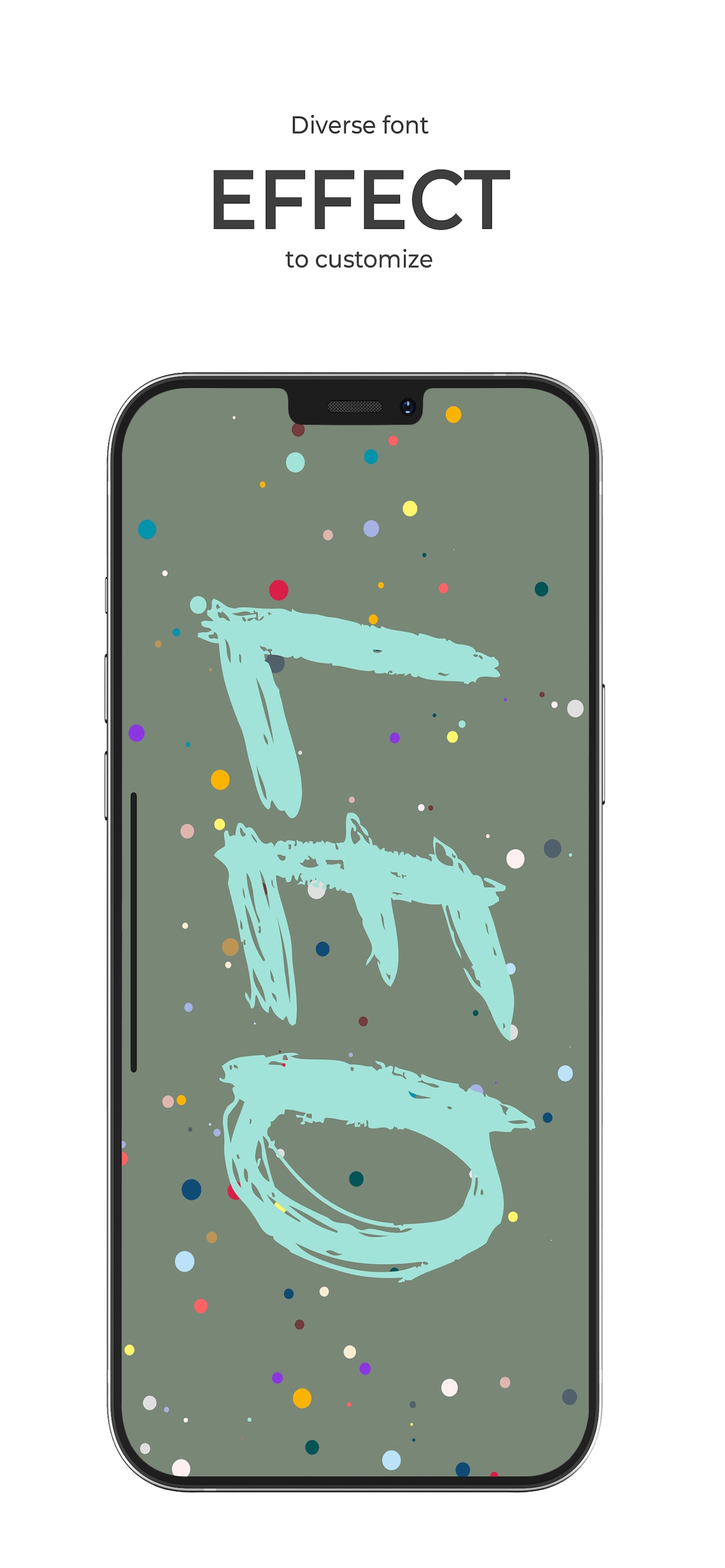 LED Board app screenshot - Color and font selection