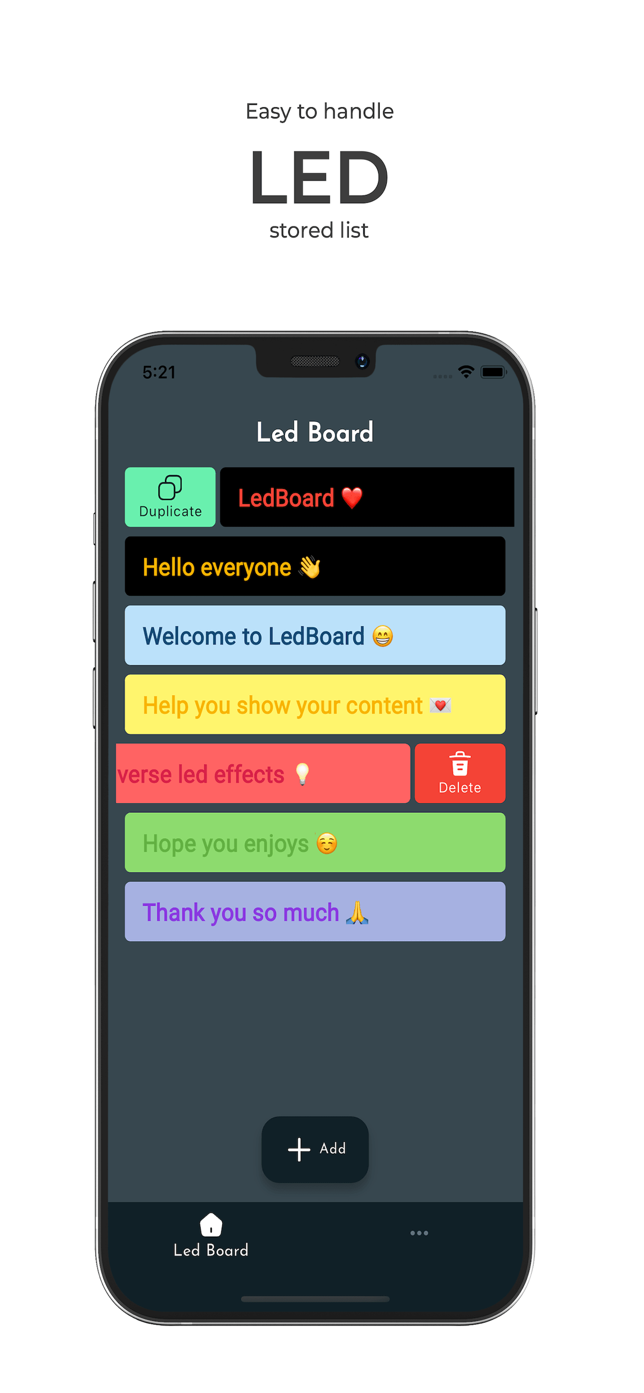 LED Board app screenshot - Final LED display